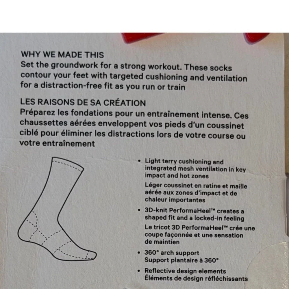 Lululemon Woman's Power Stride Crew Socks Reflective Lilac Ether Size L NWT